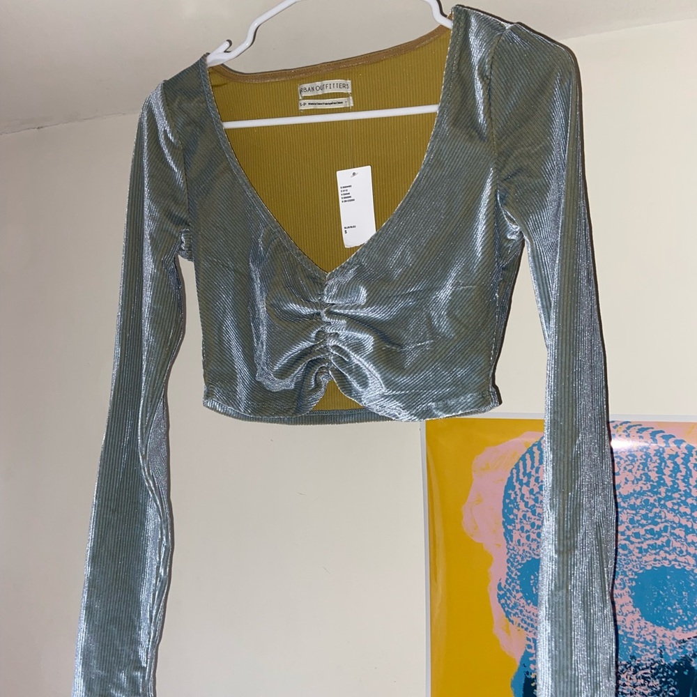 Urban Outfitters cropped velvet top